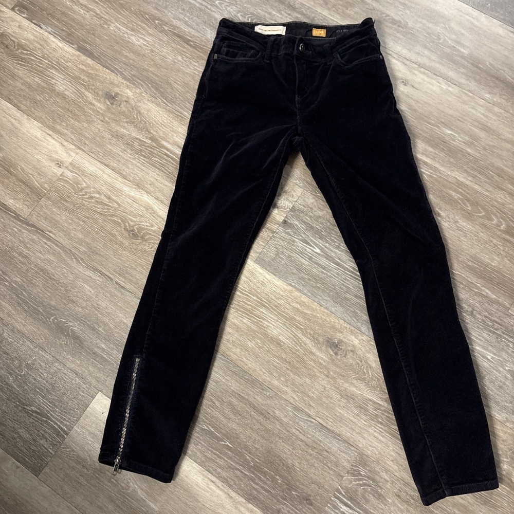 Pilcro and the Letterpress Stet Corduroy Straight Leg Zip Ankles Pants Size 26